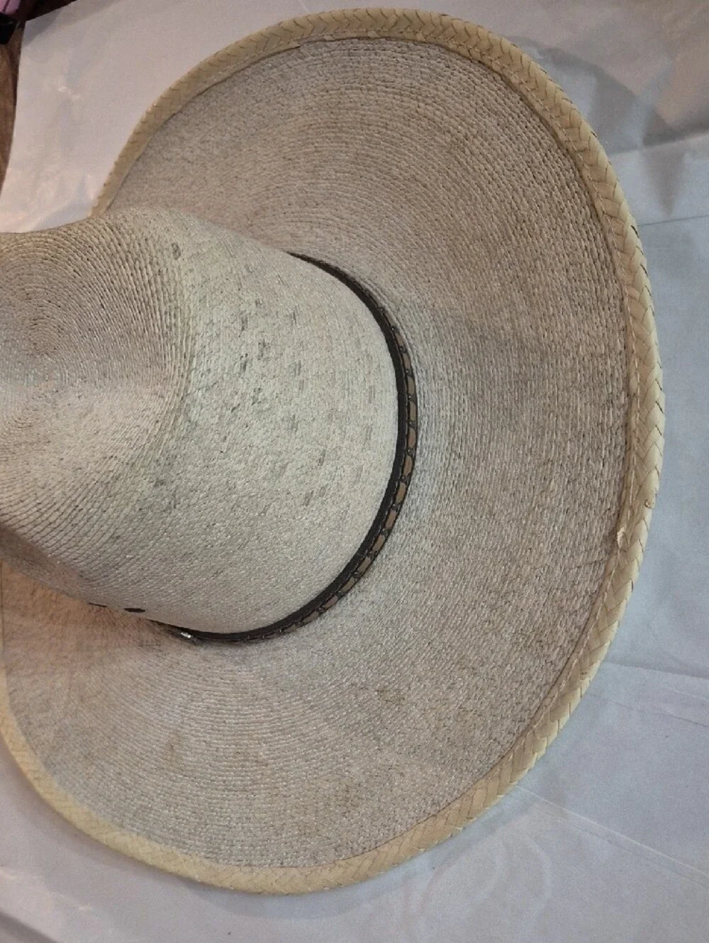 Cavenders Children's Palm Straw Wide Brim Hat - Natural